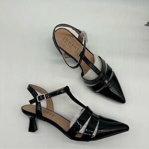 Journee Collection Women's Jazlynn T Strap Kitten Heel Dress black Pumps in 6.5